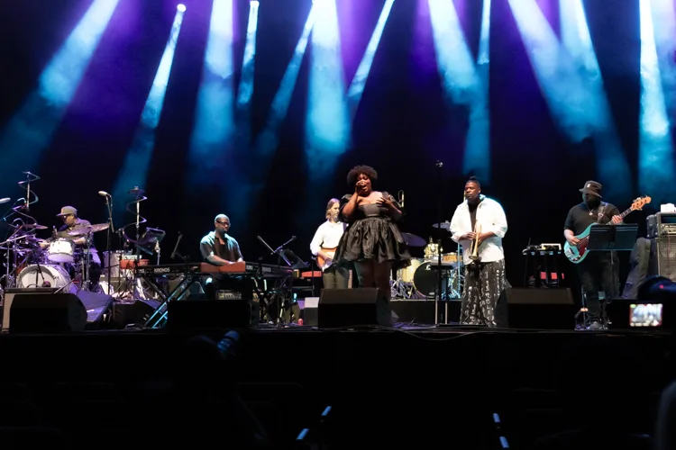 Keyon Harrold with Andra Day, Christ Dave, Peter Martin, Sir Eddie C, and Aida Ade