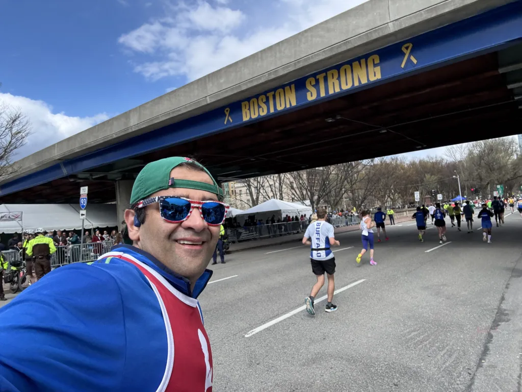 Scott MacArthur runs the 2026 Boston Marathon as part of his fundraising journey for St. Jude.