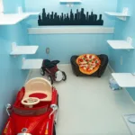 From vintage Italian cars to a pizza-shaped cat bed, this Italian-inspired suite adds a fun twist to every feline stay.