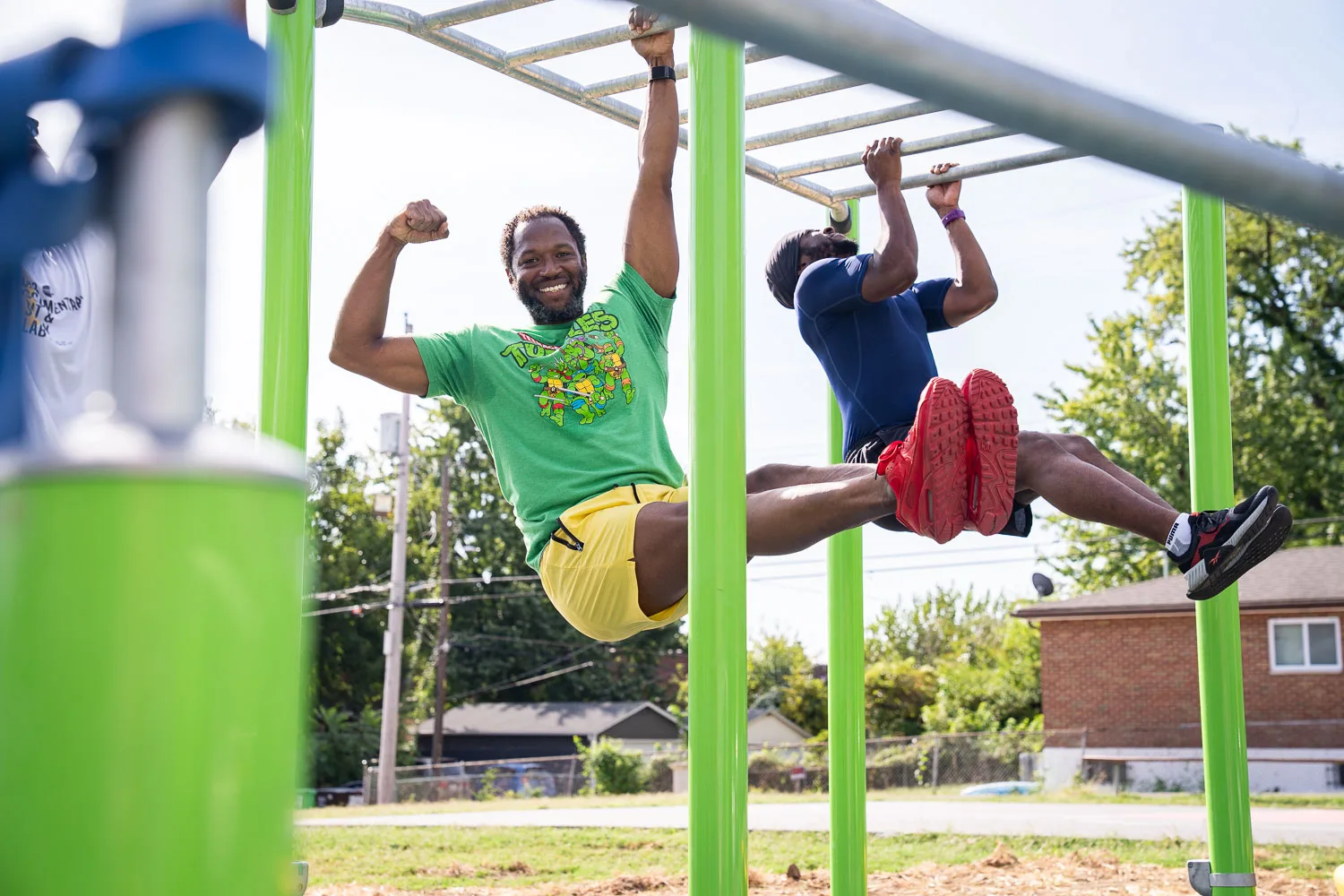 Artist-designed calisthenics park offers Gravois Park a place to exercise