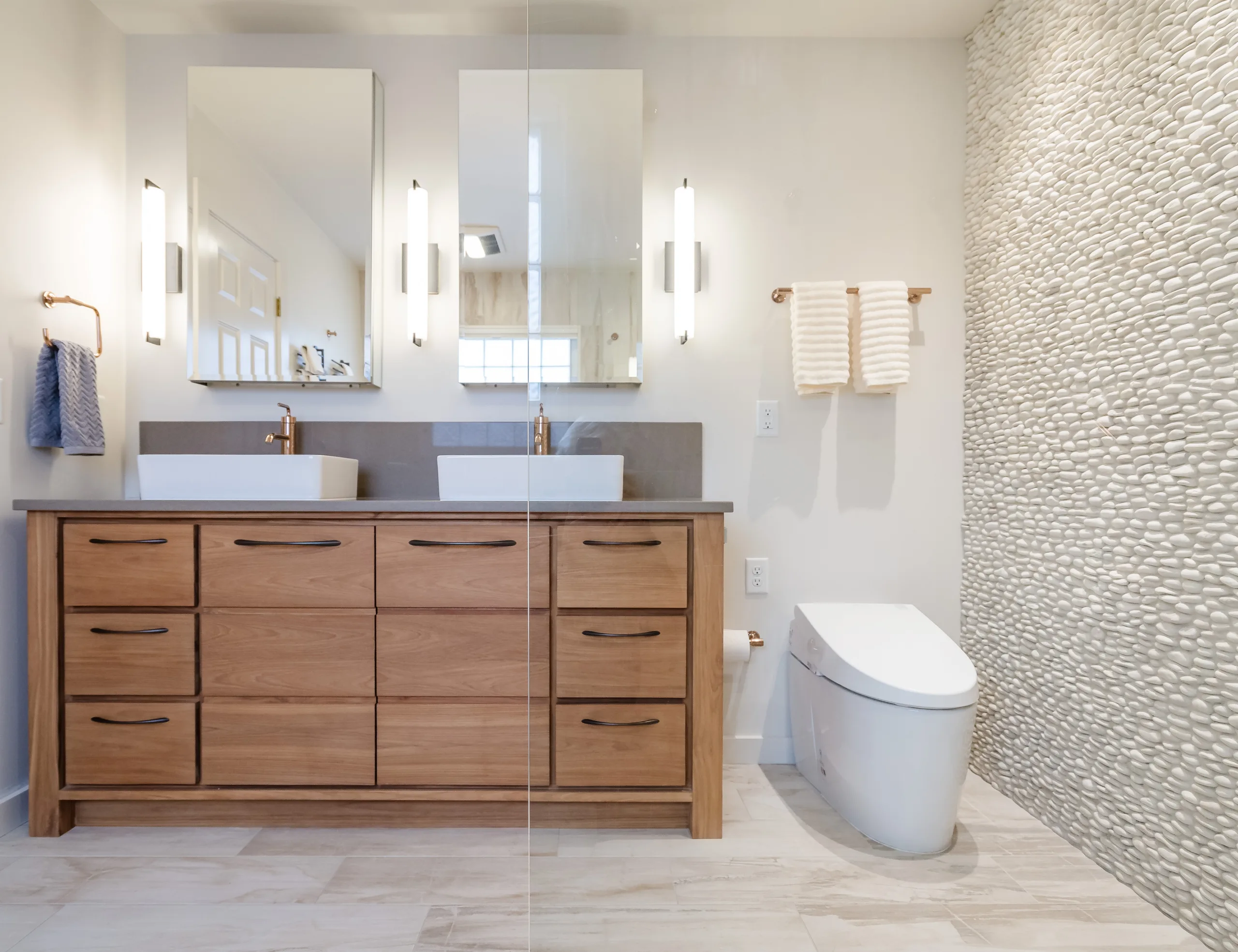 An integrated bidet toilet can bring added comfort and convenience to a bathroom, with features ranging from heated seats and water to drying functions.