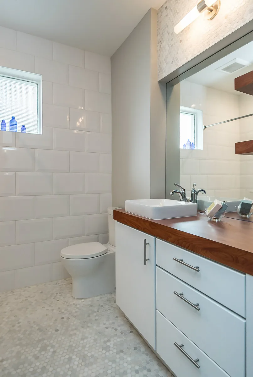 With a smooth, concealed base, a skirted toilet offers a cleaner profile and fewer hard-to-reach areas to maintain.