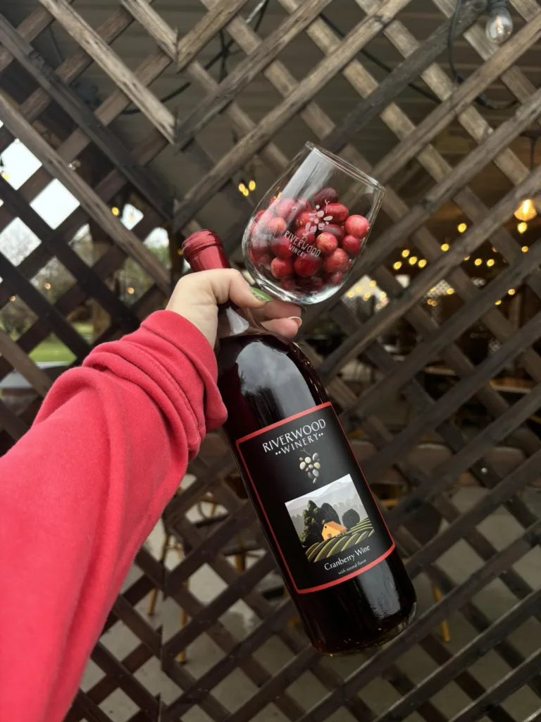 Riverwood Winery gets into the seasonal spirit with its Cranberry Wine.
