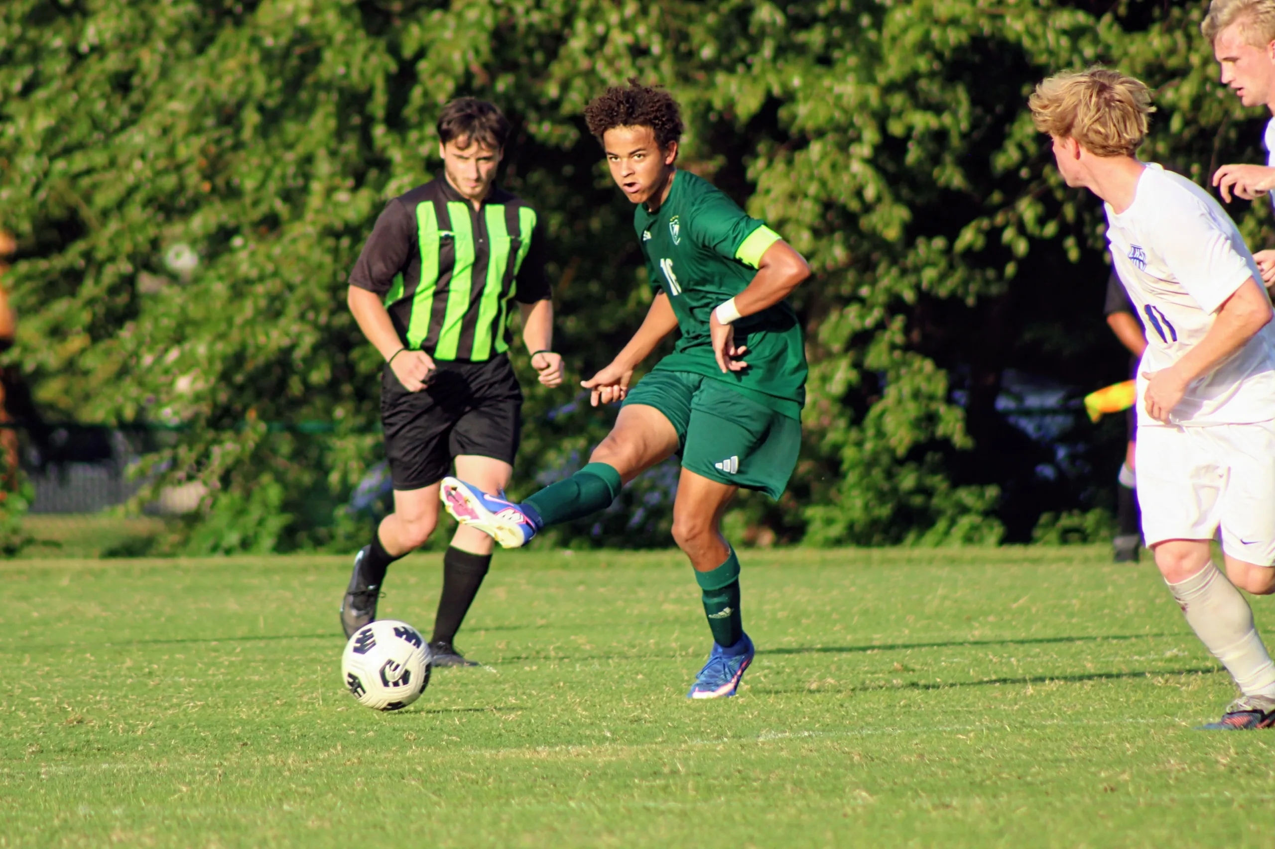 Whitfield boys soccer competes on the Warriors’ home field.