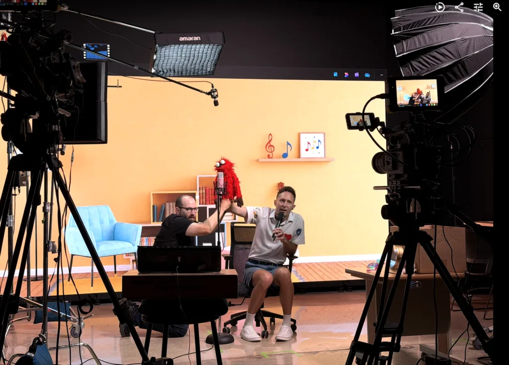 Laren Loveless in the Nine PBS "Teaching in Room 9" studio