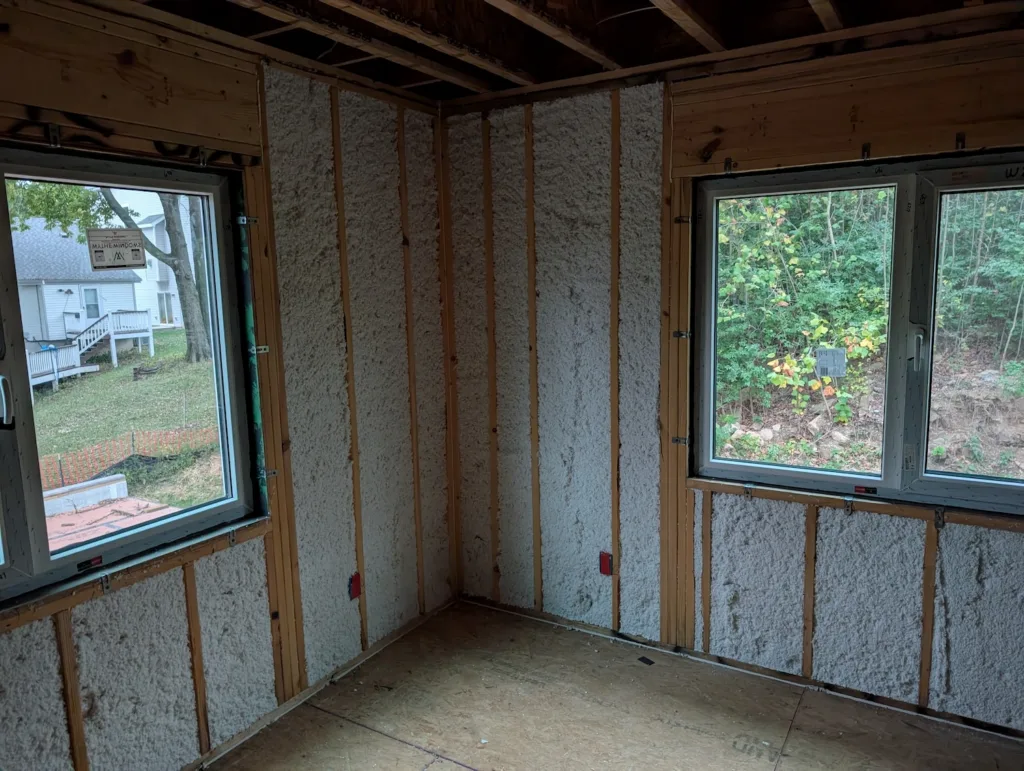 Insulation in a home under construction.