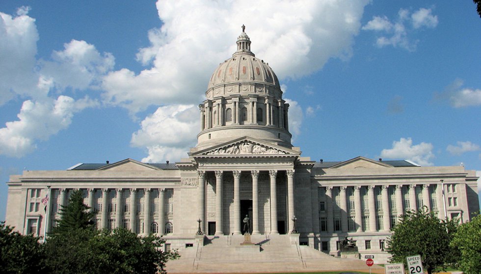 The Missouri state capitol in Jefferson City.