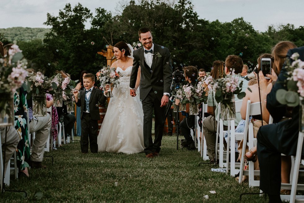 We love this wine country wedding’s charming garden vibes and punny décor