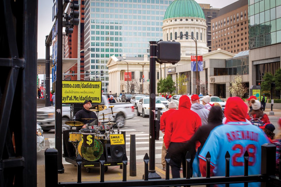 If you build it, he will drum: A set with Busch Stadium busker D-Adi