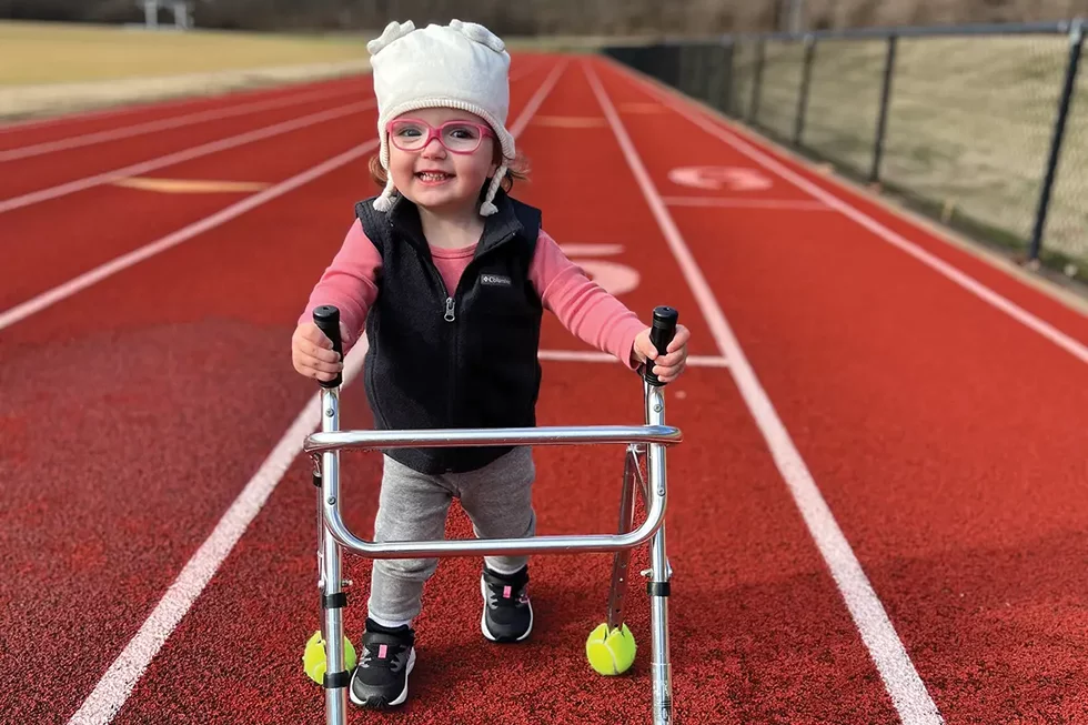 Doctors at St. Louis Children’s Hospital are helping a child born with a brain tumor beat the odds