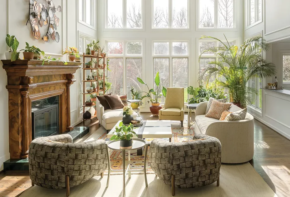How to work a large plant collection into a home?  Ask designer Marcia Moore.