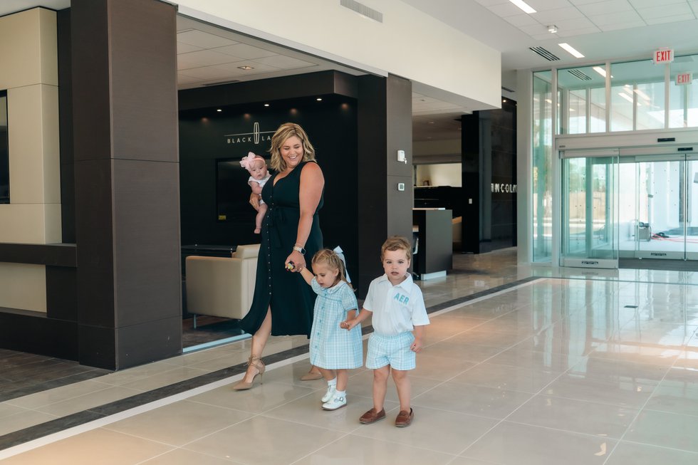 Megan Sinclair and her children